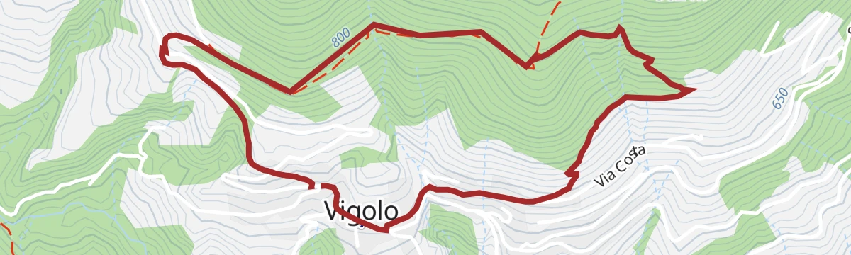 Route map: Yellow Route - Vigolo
